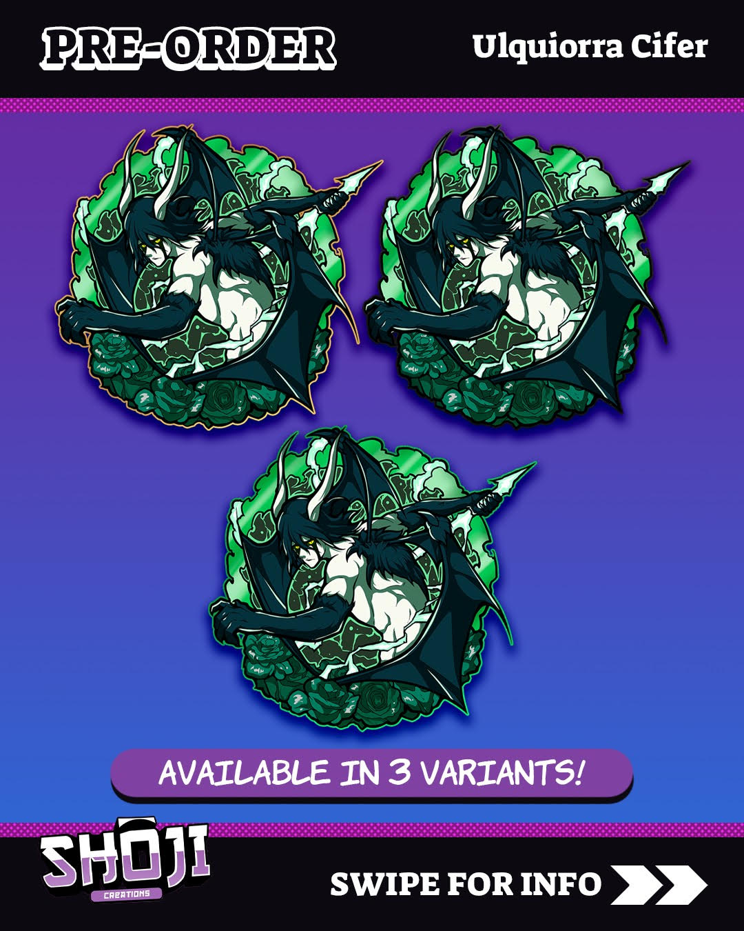 Emo Anime Villain Pin Pre Order