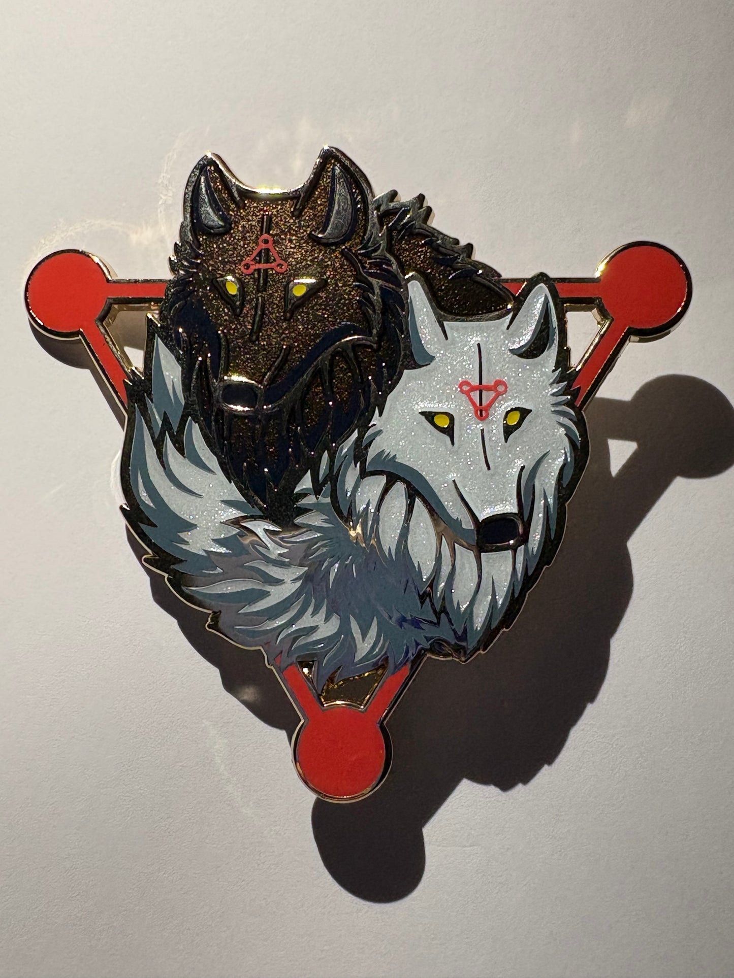 Black And White Dogs Enamel Pin (In Stock)