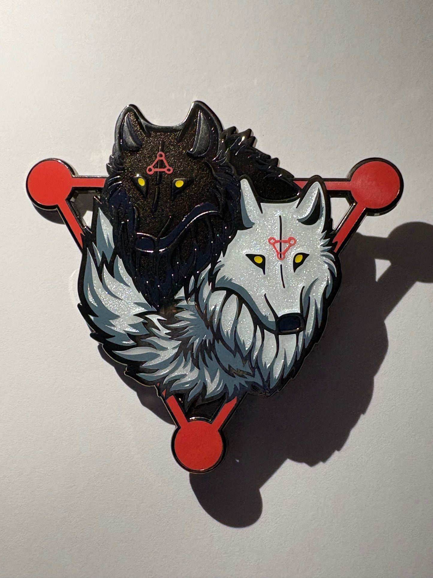 Black And White Dogs Enamel Pin (In Stock)